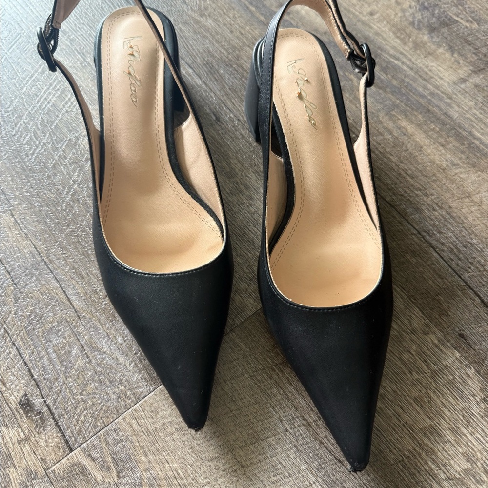 Black Slingback Heels